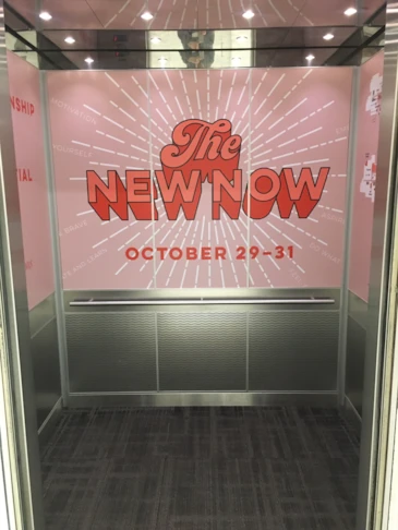 Decals Applied to Interior of Elevator
